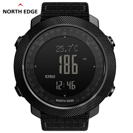 NORTH EDGE Men's sport Digital watch Hours Running Swimming Military Army watches Altimeter Barometer Compass waterproof 50m.